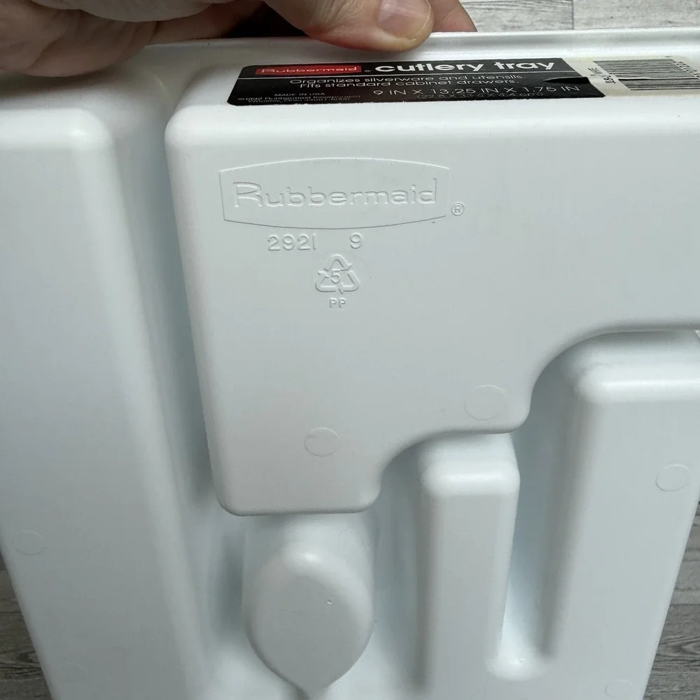 Vintage Rubbermaid 2921 Silverware Tray Utensil Drawer Organizer White‎